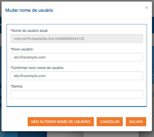 cadastre a sua senha de assinante HughesNet